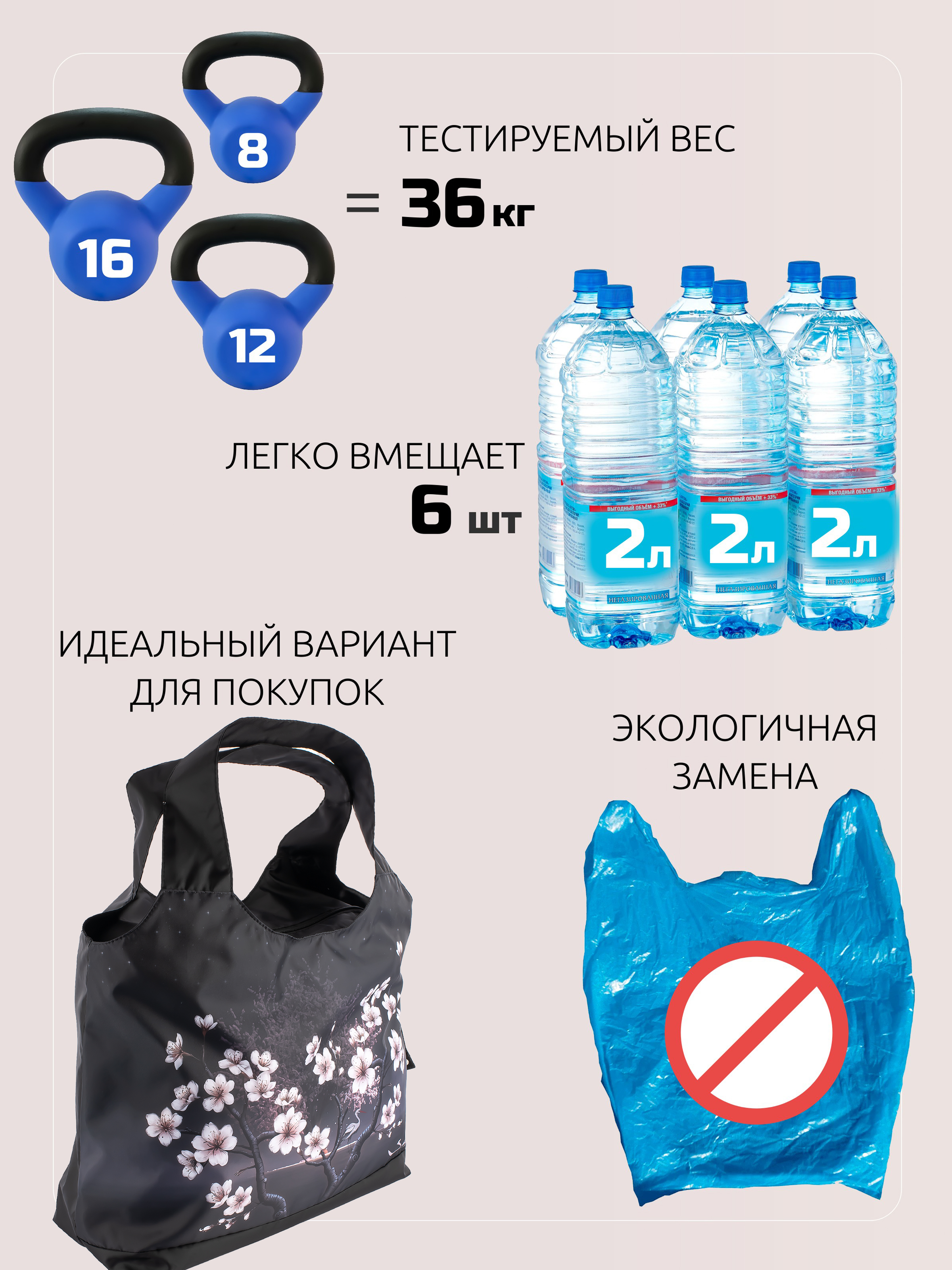 Сумка для продуктов DARIKAGROUP складная - фото 12