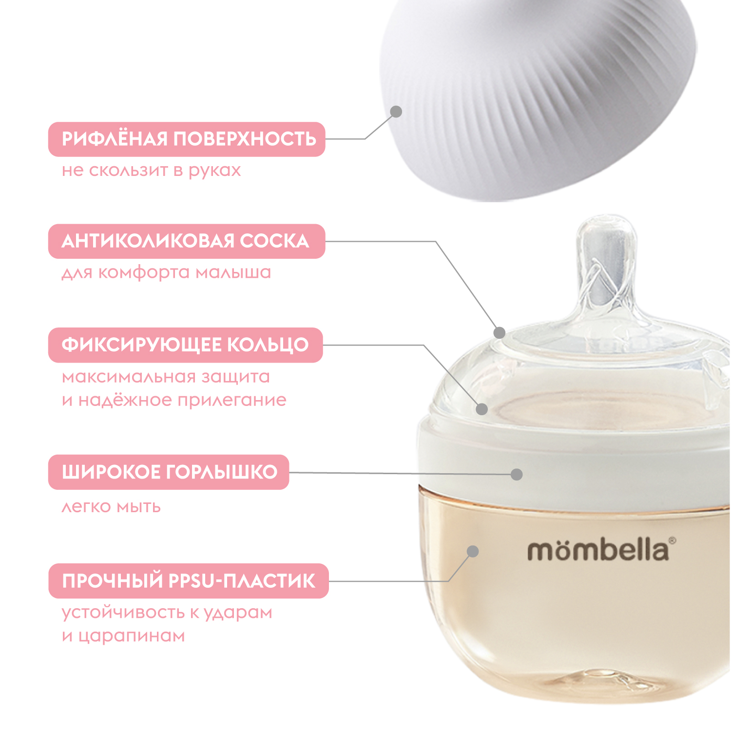 Набор для кормления Mombella Anti-Colic 120 мл - фото 3