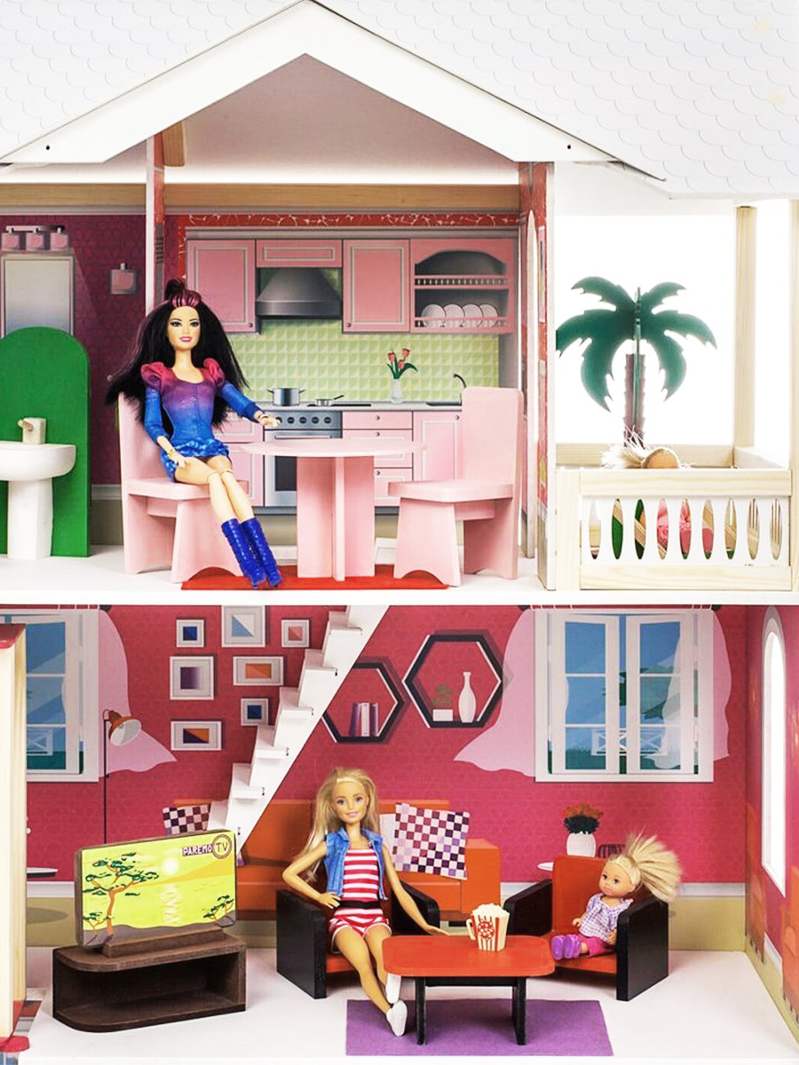 Домик для кукол PAREMO 121 см с мебелью PD318-15 - фото 9