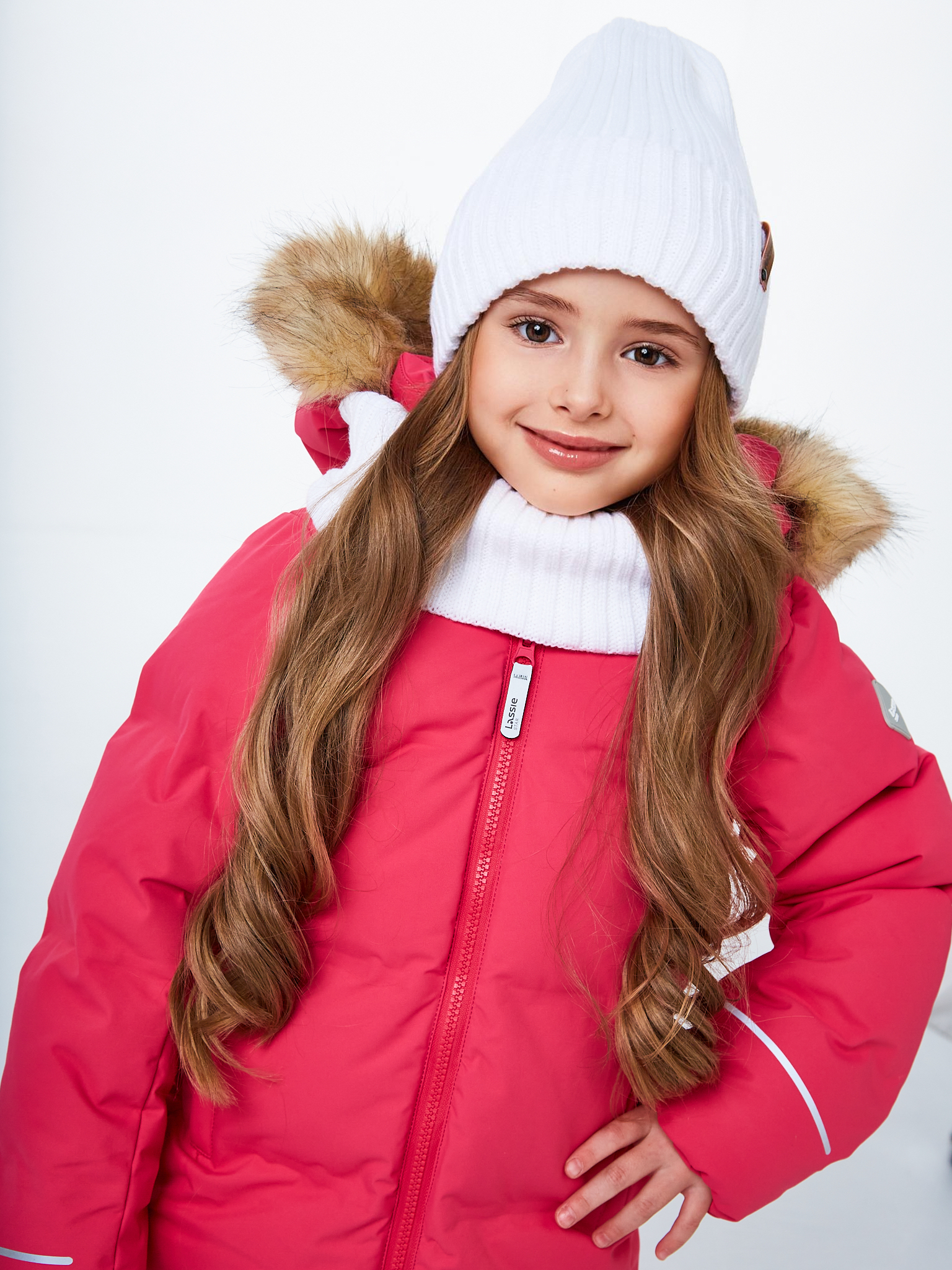 Шапка и снуд NYCkids NYC-H-104-GplainW-white - фото 14