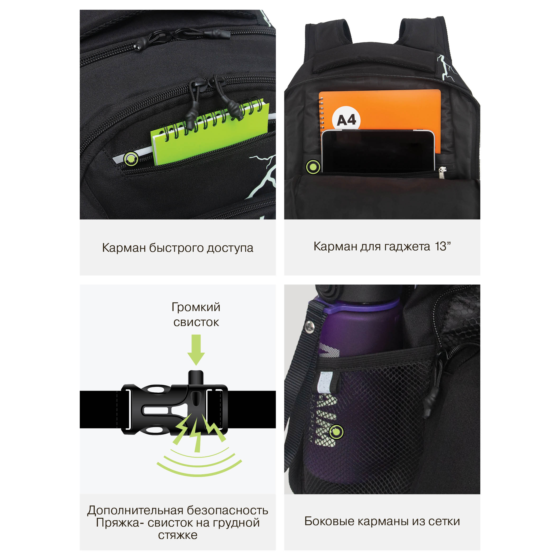 Рюкзак Grizzly Молния - фото 11