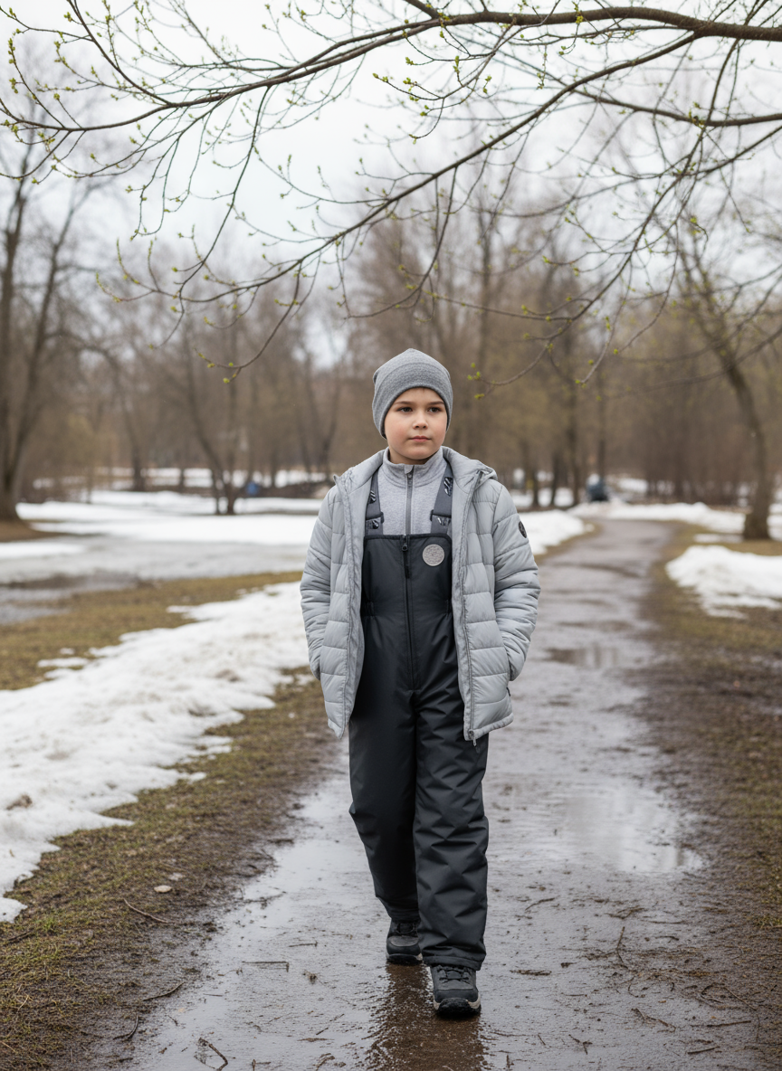 Полукомбинезон Arctic kids 60-013 серый - фото 3