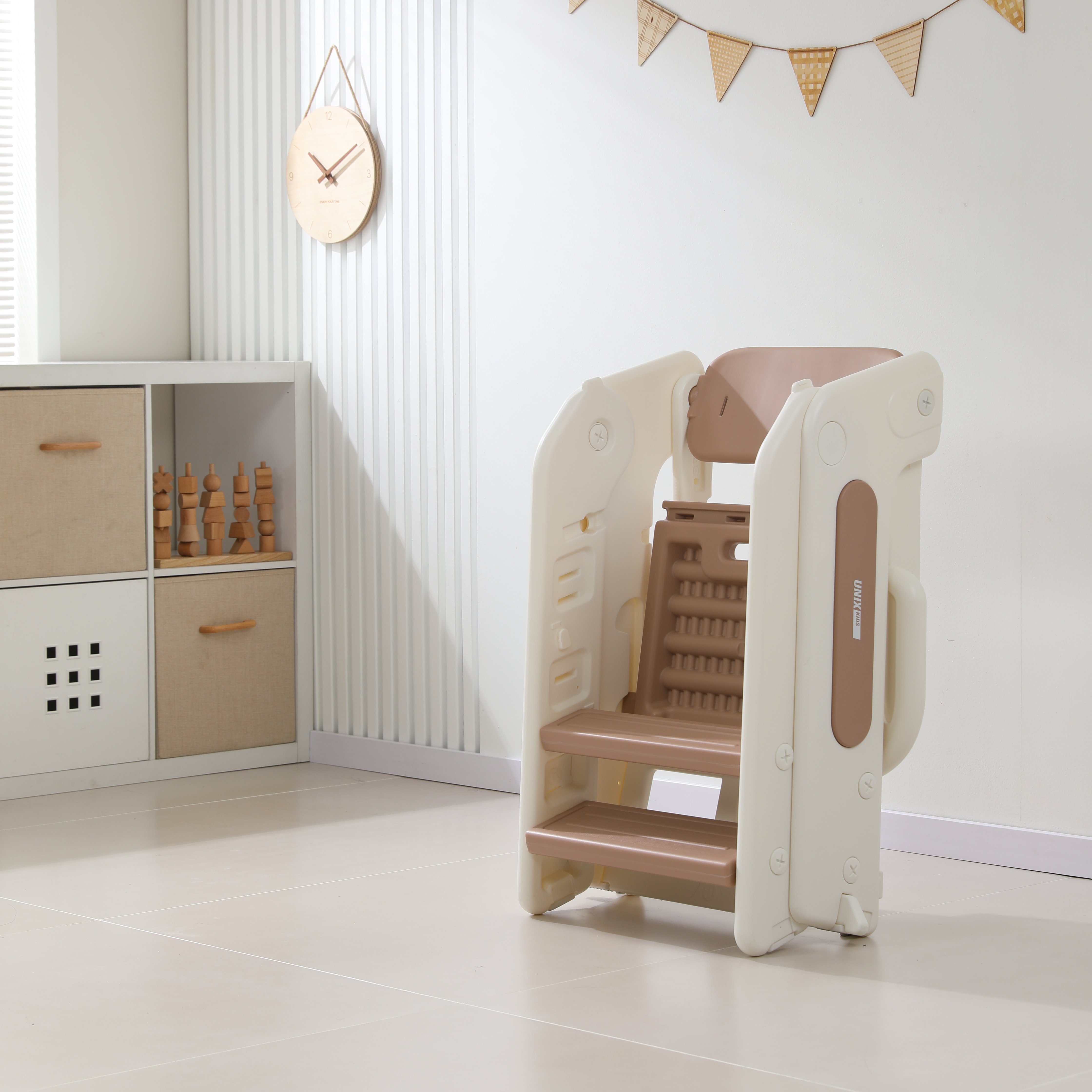 Стульчик для кормления UNIX Kids 3 steps Cocoa бежевый - фото 27