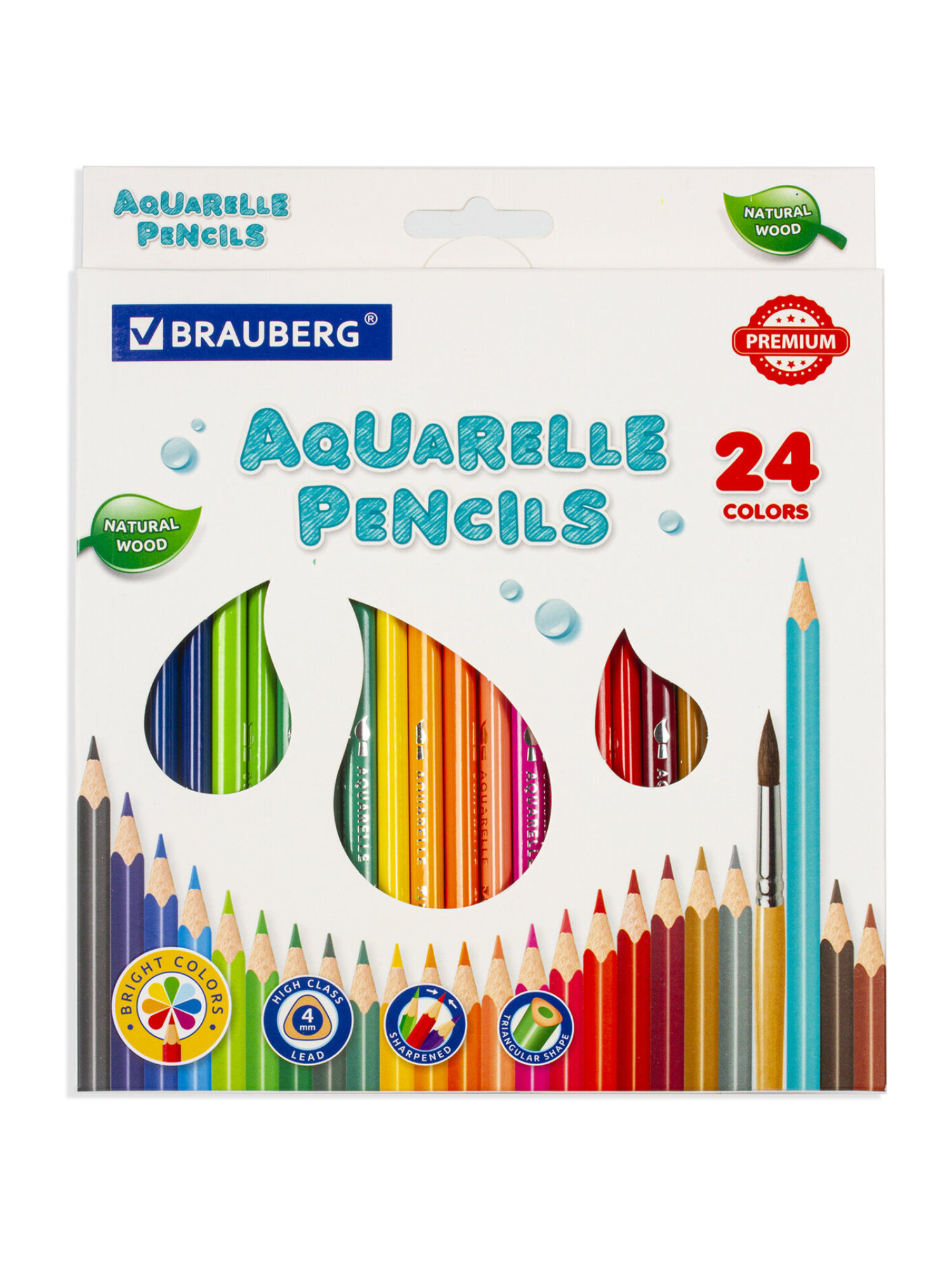 Карандаши акварельные Brauberg 24 шт. - фото 9