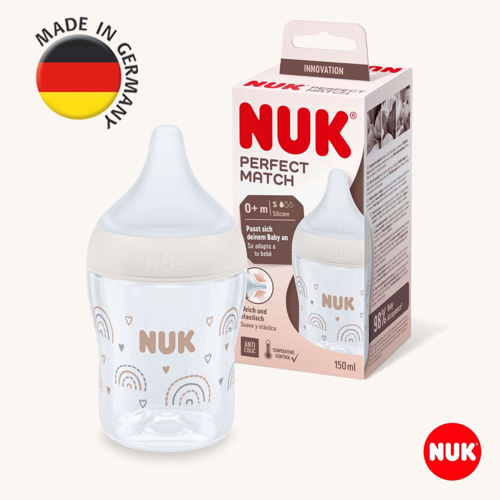 Бутылочка Nuk Natural Feeling 150 мл - фото 1