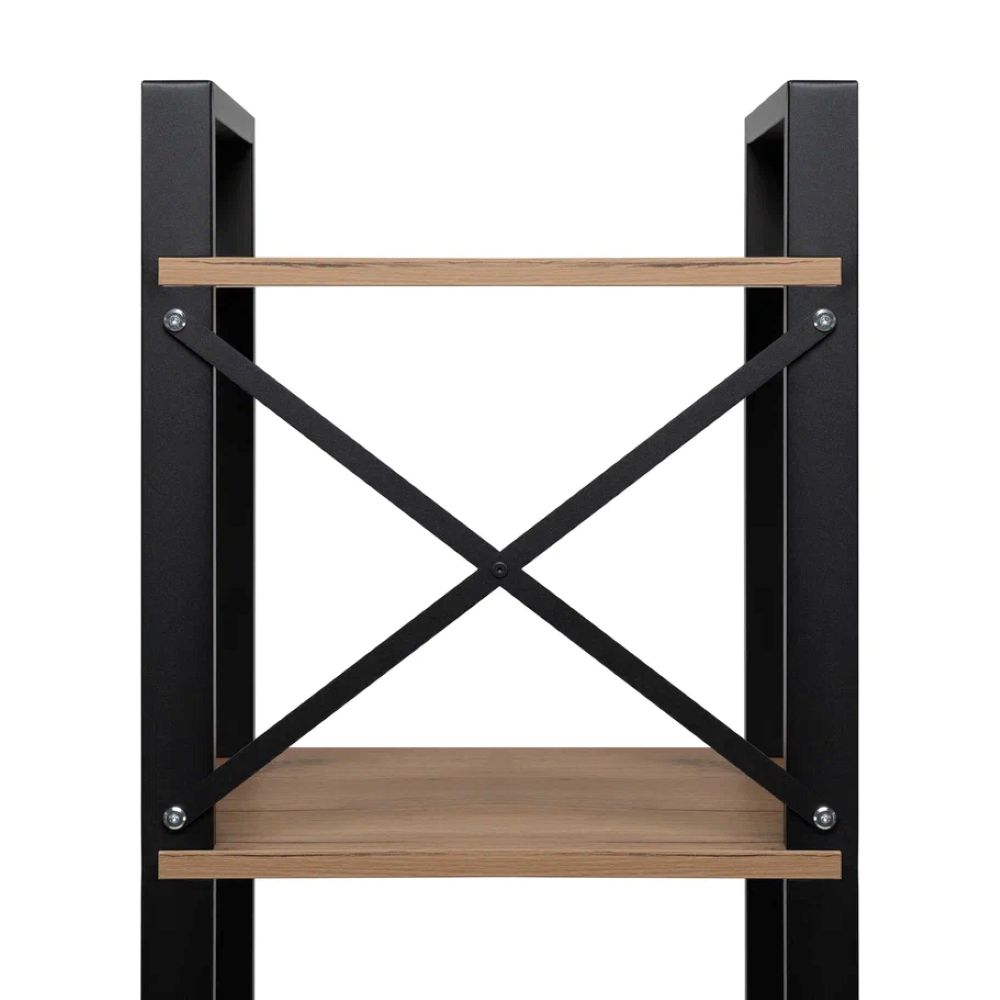 Стеллаж Leset Стилвуд 116 Черный/Дуб крафт золотой - фото 6