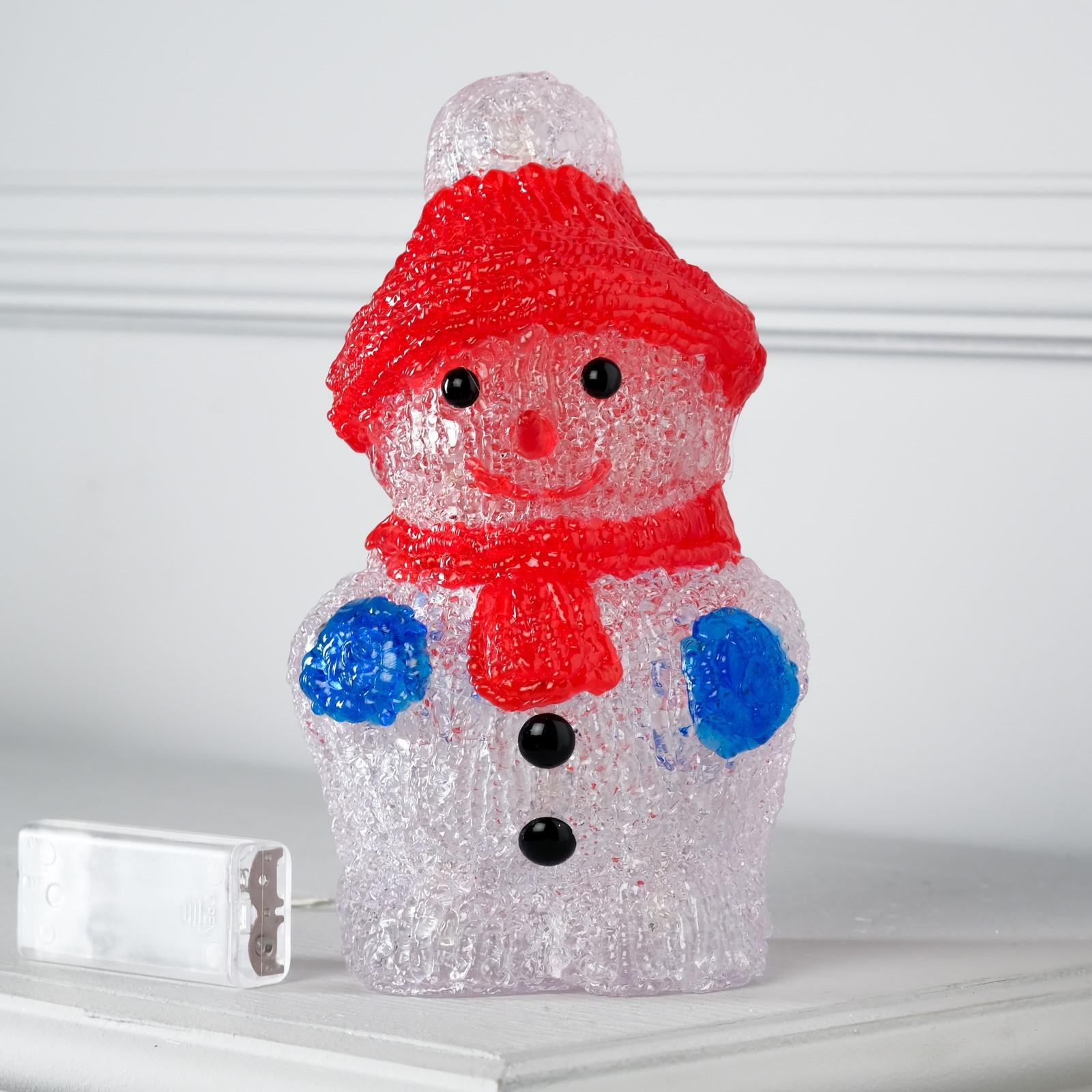 Светодиодная фигура Luazon «Снеговик» батарейки ААх2 не в комплекте свечение белое - фото 2