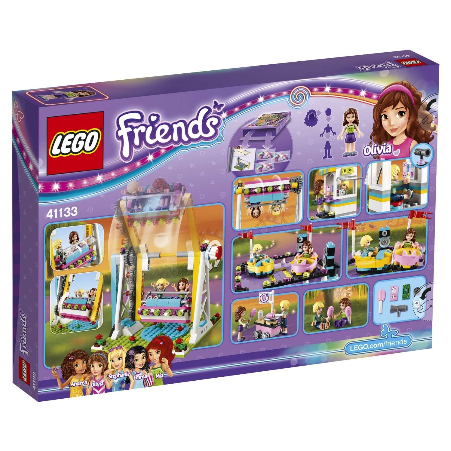 Конструктор LEGO Friends Парк развлечений: Автодром блочный - фото 3
