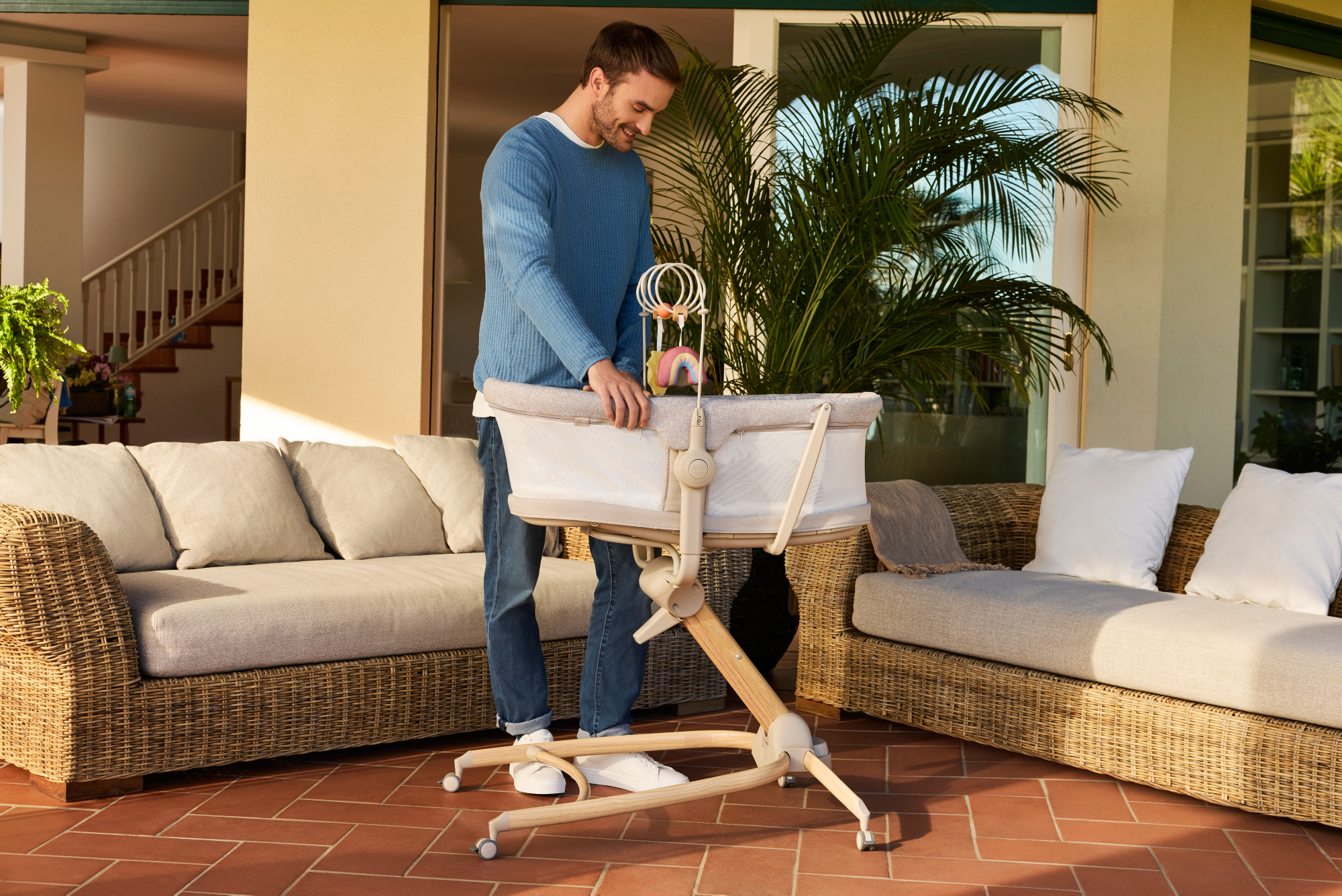 Детская кроватка Chicco Baby Hug Armonia 4в1 с рождения до 3 лет Scandinavian овальная, без маятника (бежевый) - фото 20