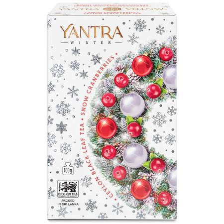 Чай Winter Yantra черный среднелистовой с клюквой Снежная клюква 100 г