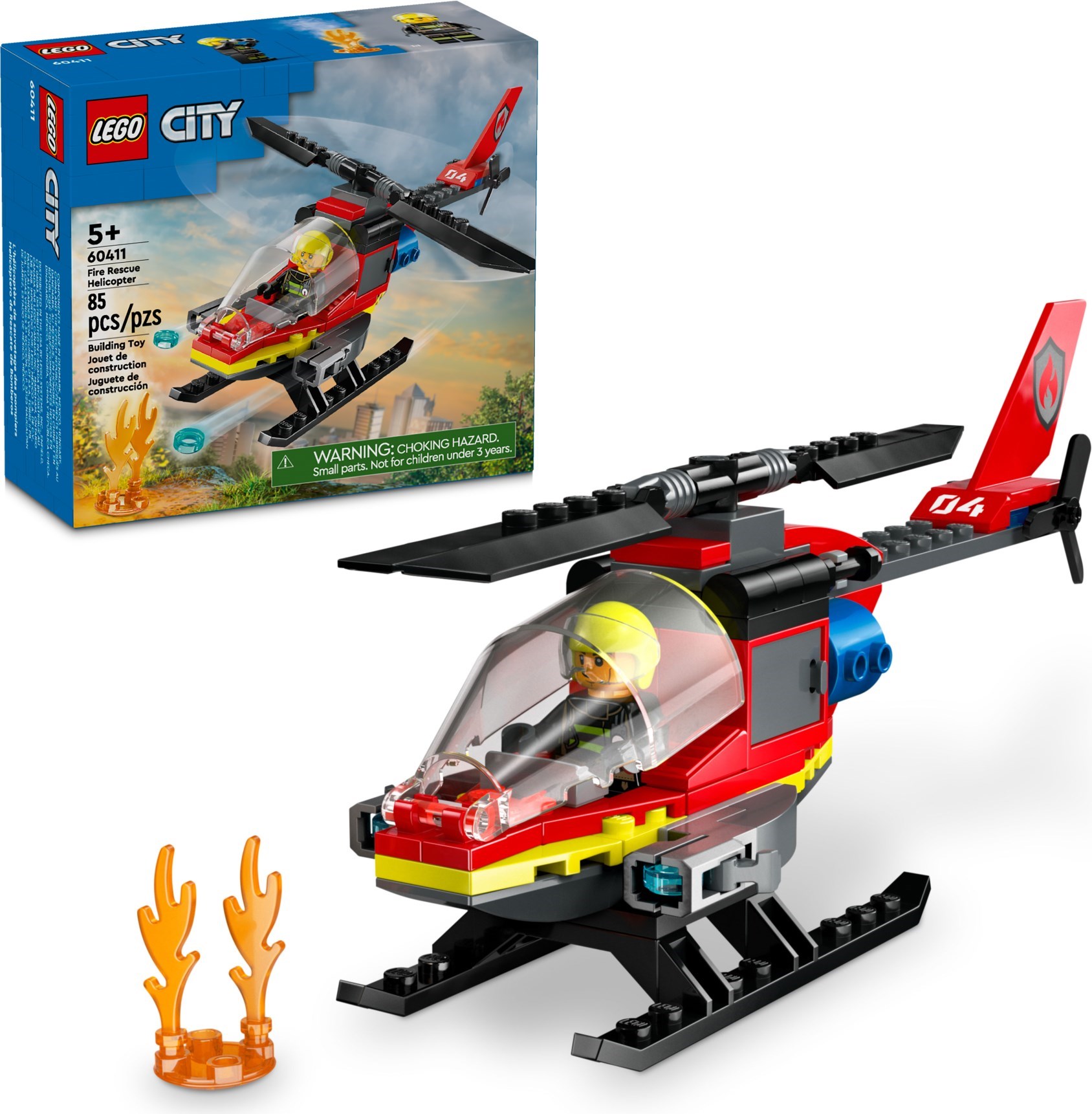 Изображение товара Конструктор LEGO City Спасательный вертолет 60411 674 детали для детей от 5 лет