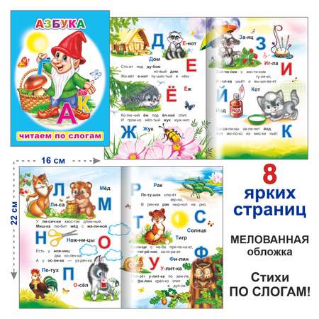 Книга Алфея для первого чтения по слогам в ассортименте
