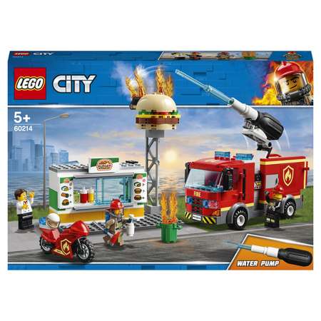 Конструктор LEGO City Fire Пожар в бургер-кафе блочный