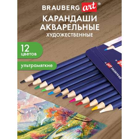 Карандаши акварельные Brauberg 12 шт.