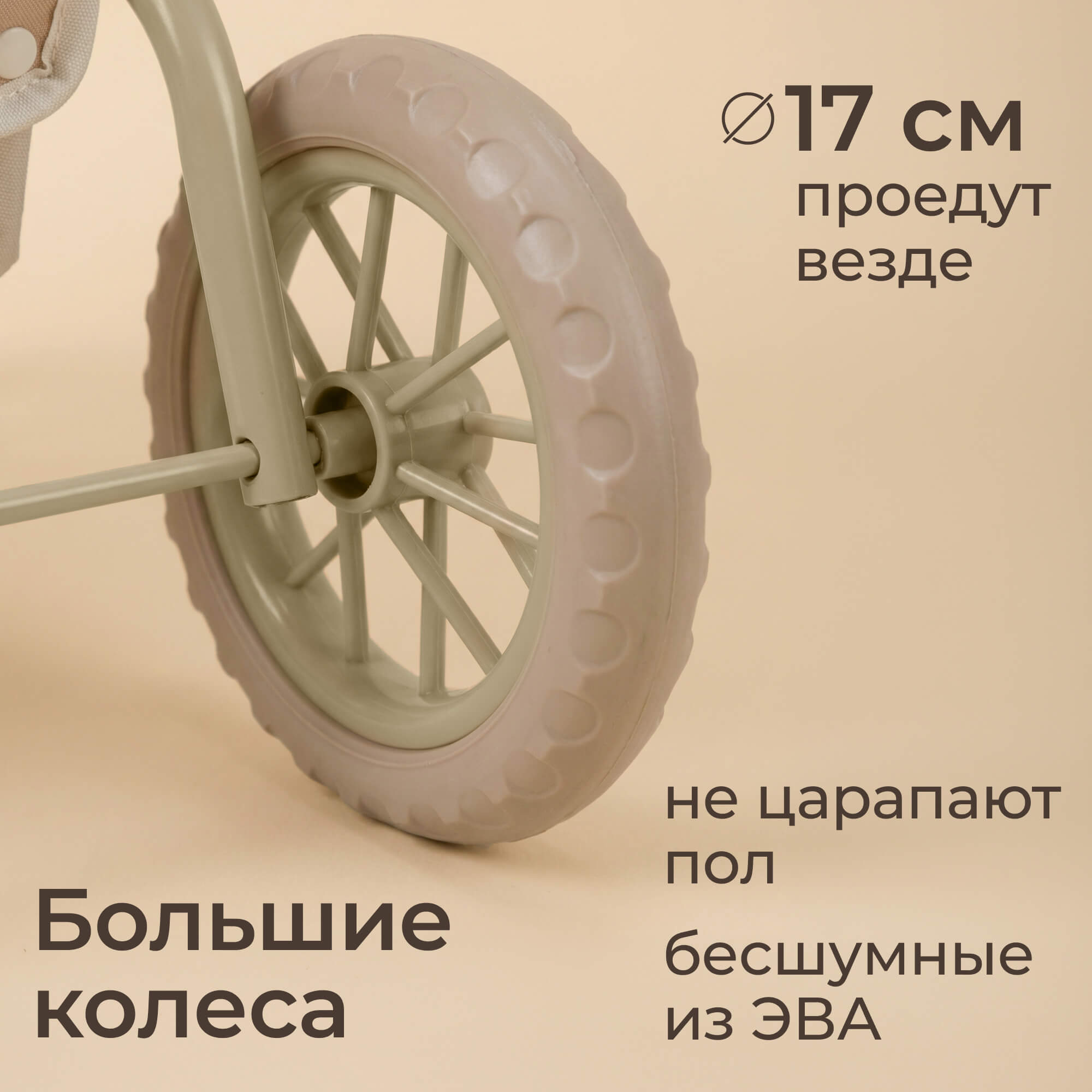 Коляска-трансформер для кукол UNIX Kids DOLLPETCL - фото 5