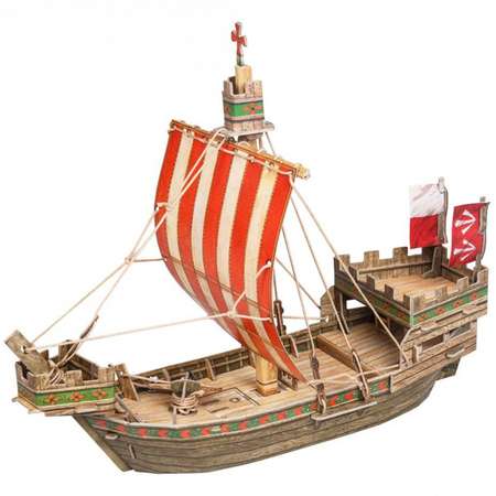 Игрушка из картона Умная бумага Ганзейский Когг 268