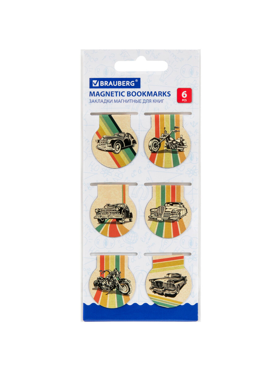 Магнитная закладка Brauberg 6 шт. - фото 5