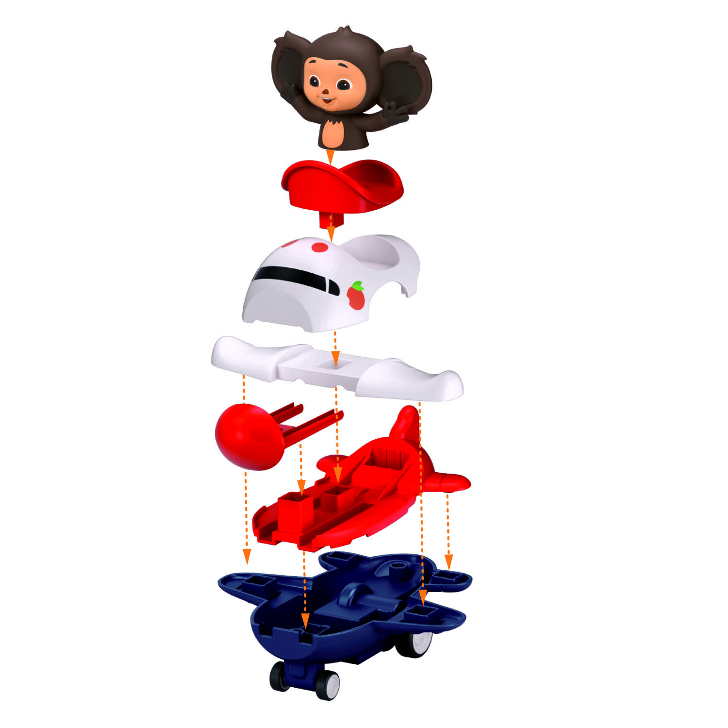 Конструктор SLUBAN Чебурашка на самолете - фото 3