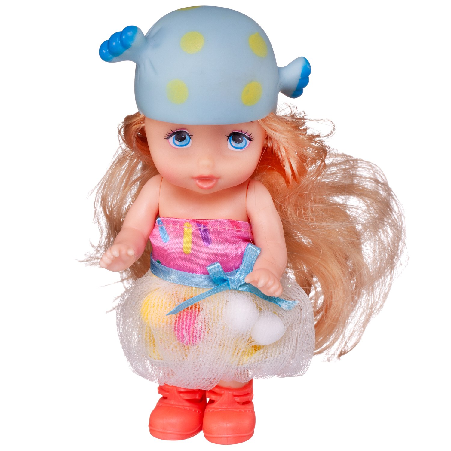 Кукла мини Junfa Baby Ardana высота 11 см DH2210B/голубая - фото 3