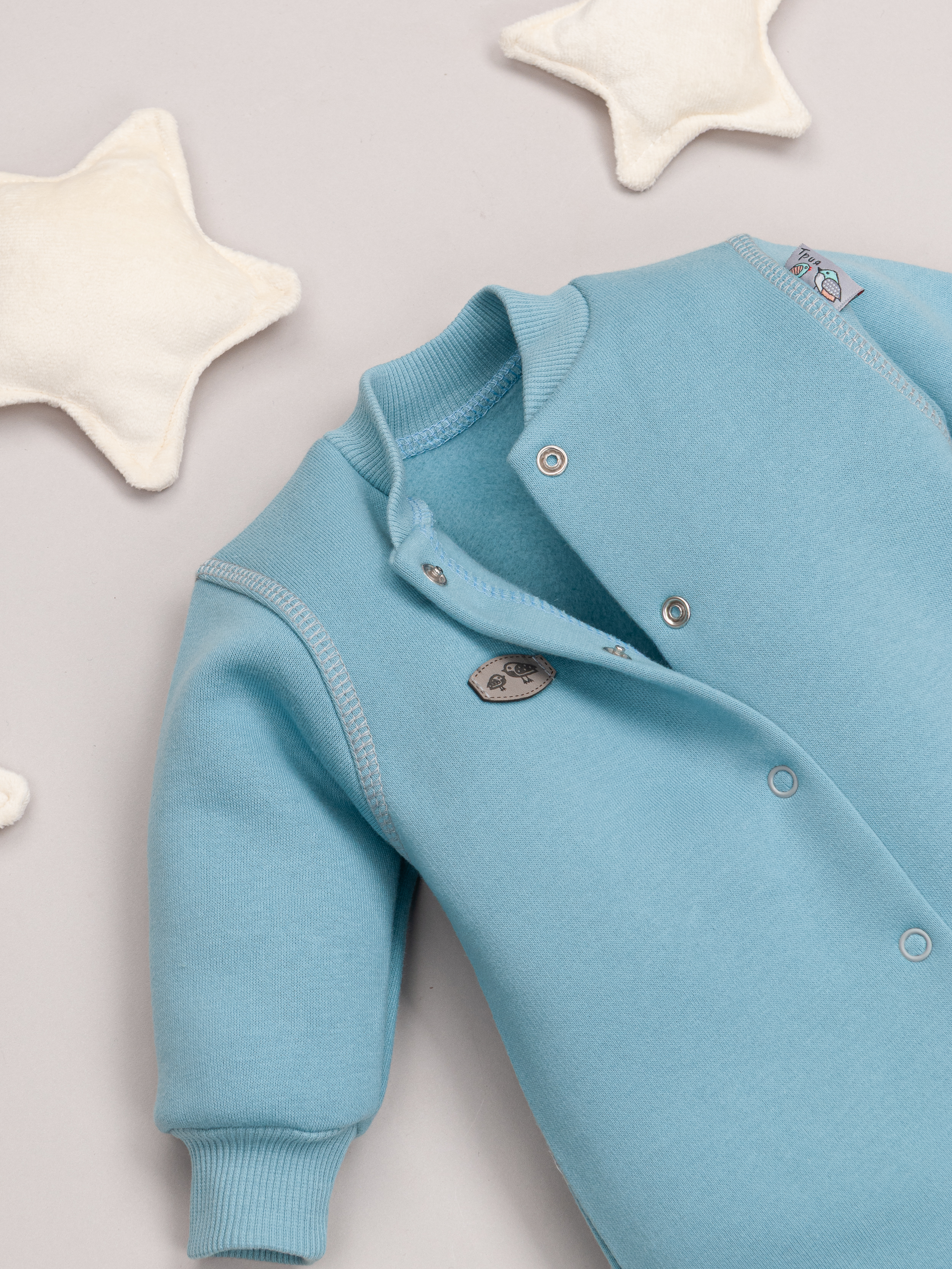 Комбинезон ТРИЯ 1164 футер 3-х нитка голубая вода - фото 6