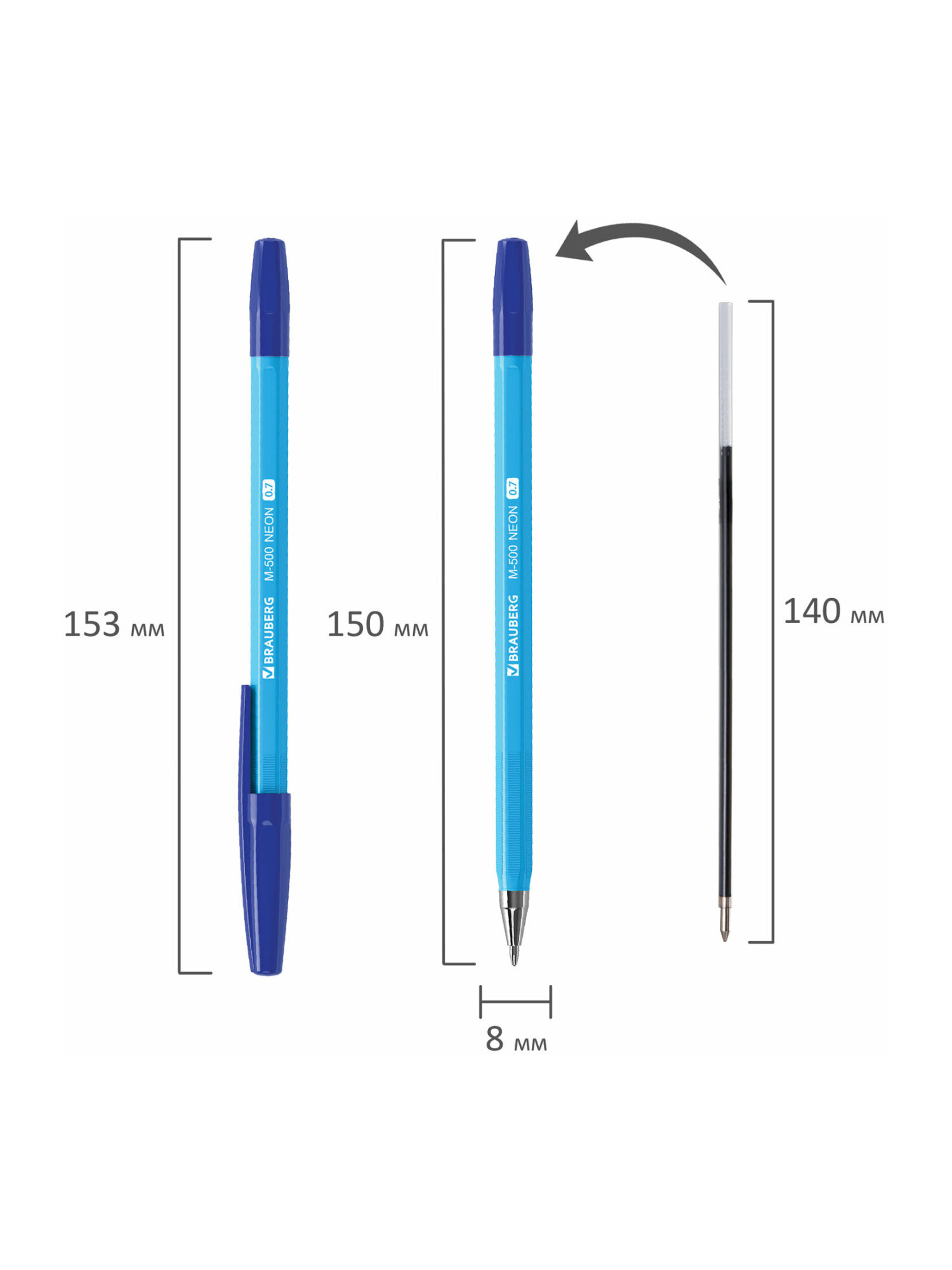 Ручка шариковая Brauberg 50 шт. - фото 12