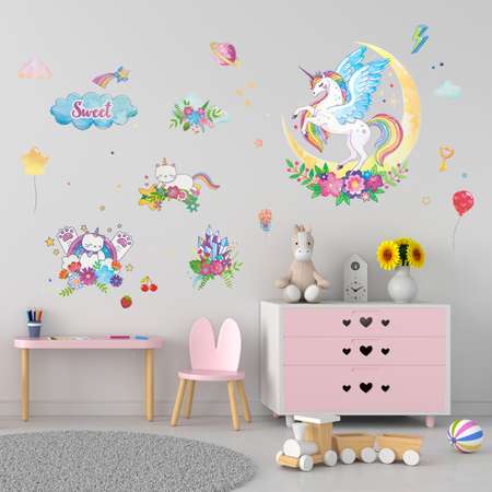Наклейки интерьерные deVENTE Unicorn. 45x30 см