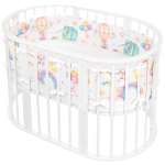 Бортики в кроватку Lemony kids Rainbow 2 части по 180 см Розовый
