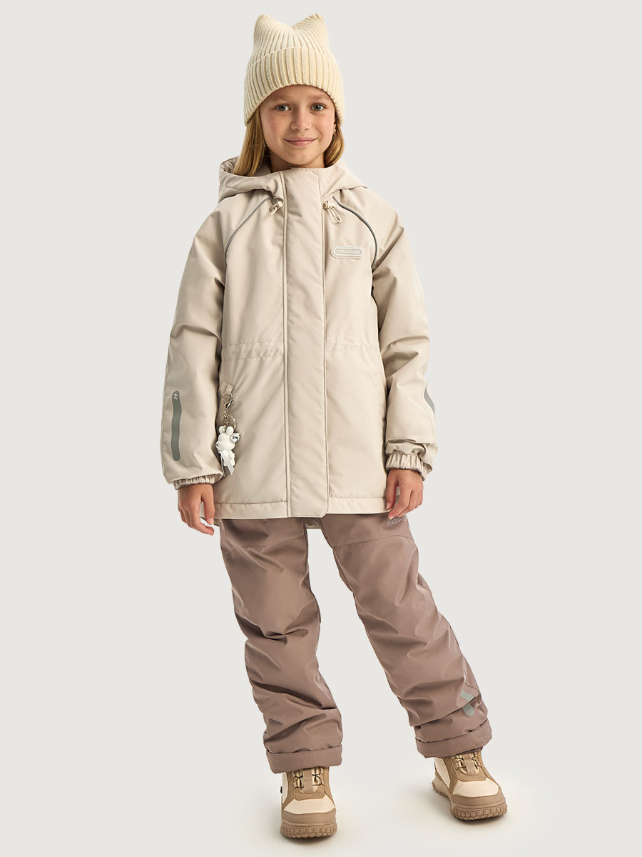 Костюм NIKASTYLE 7м1826 кешью/капучино - фото 1