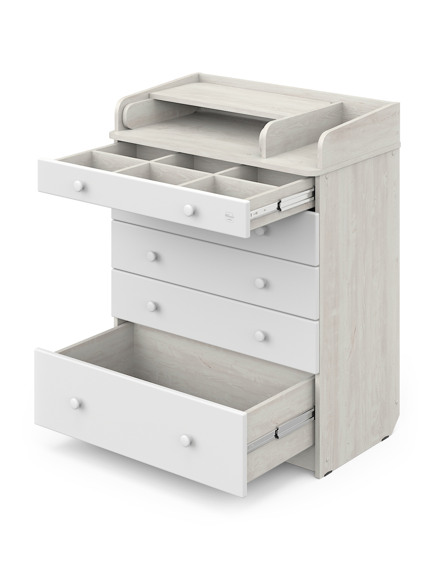 Комод пеленальный Aton Maks сосна касцина белый - фото 7