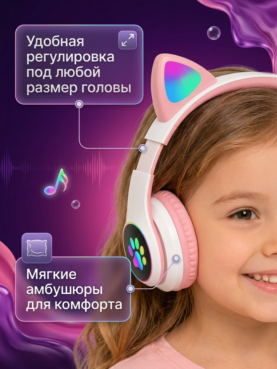 Наушники накладные ТОТОША Наушники детские беспроводные - фото 4