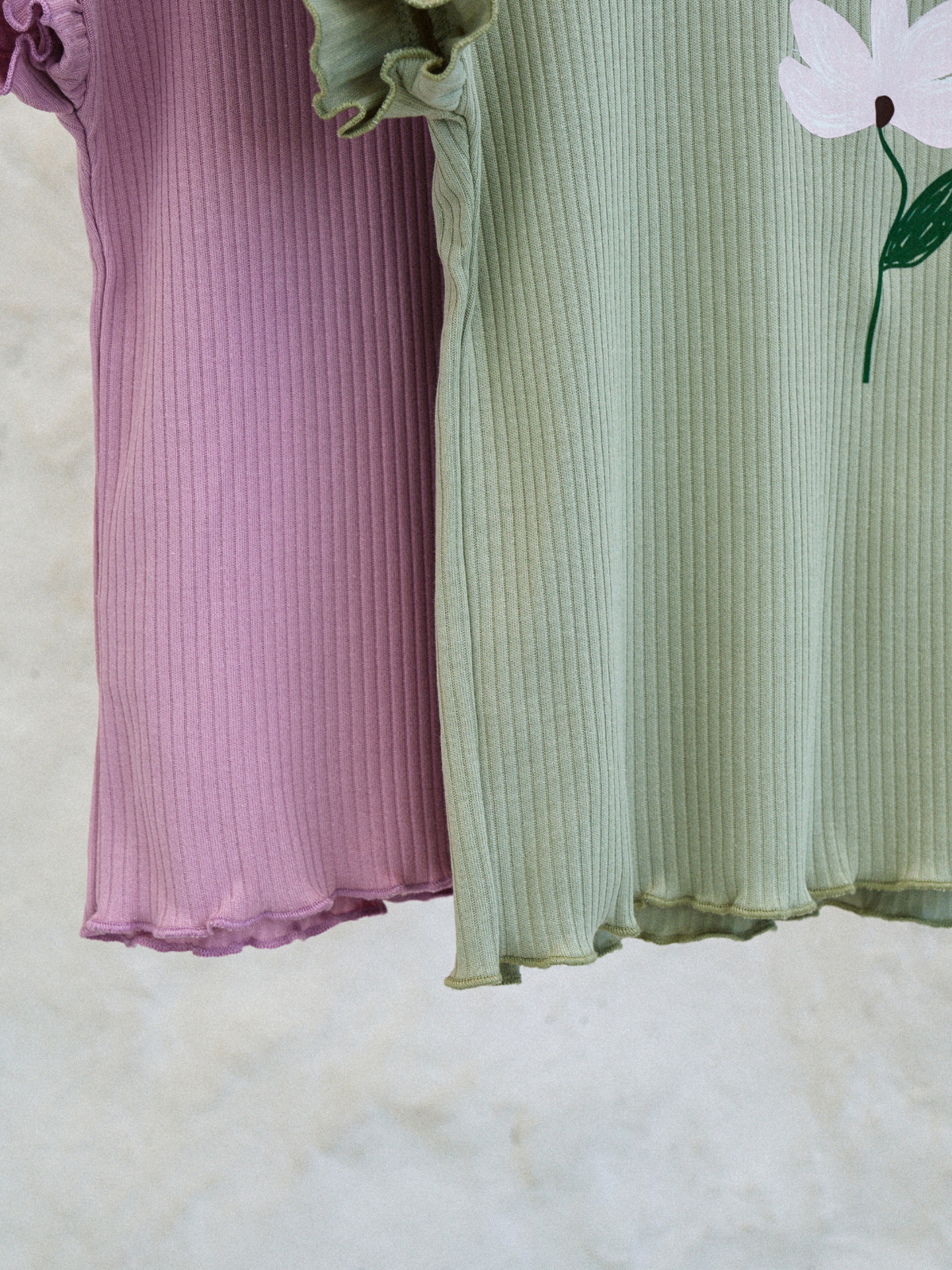 Футболка 2 шт Jelly Whale S25T05-2-FlwSage-Mauve - фото 4