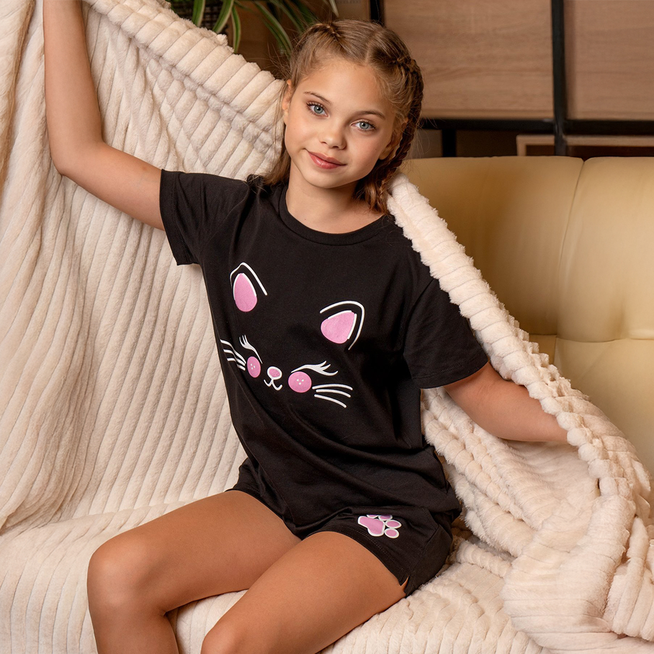 Пижама HappyFox HF9148черный - фото 11