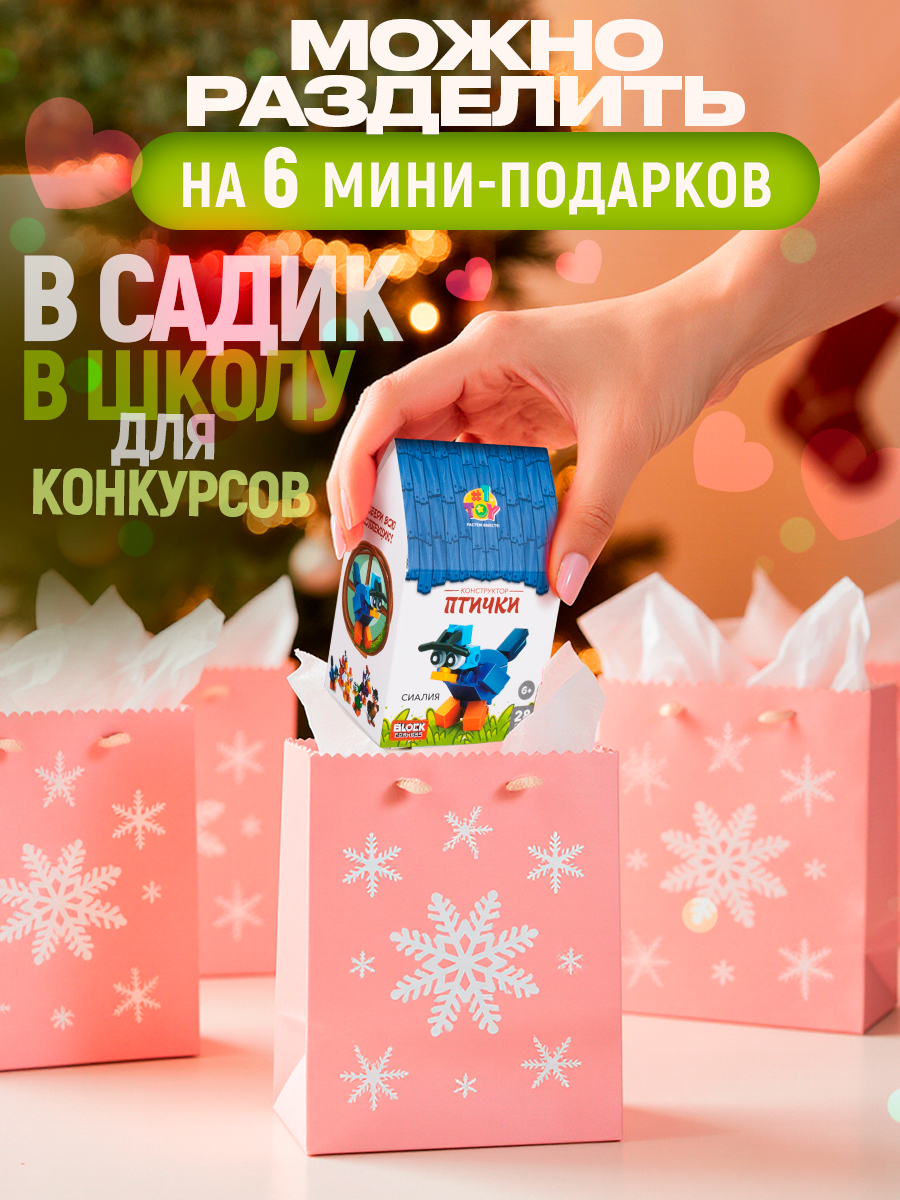 Конструктор Blockformers Птички набор 6 шт. из мини-блоков - фото 6