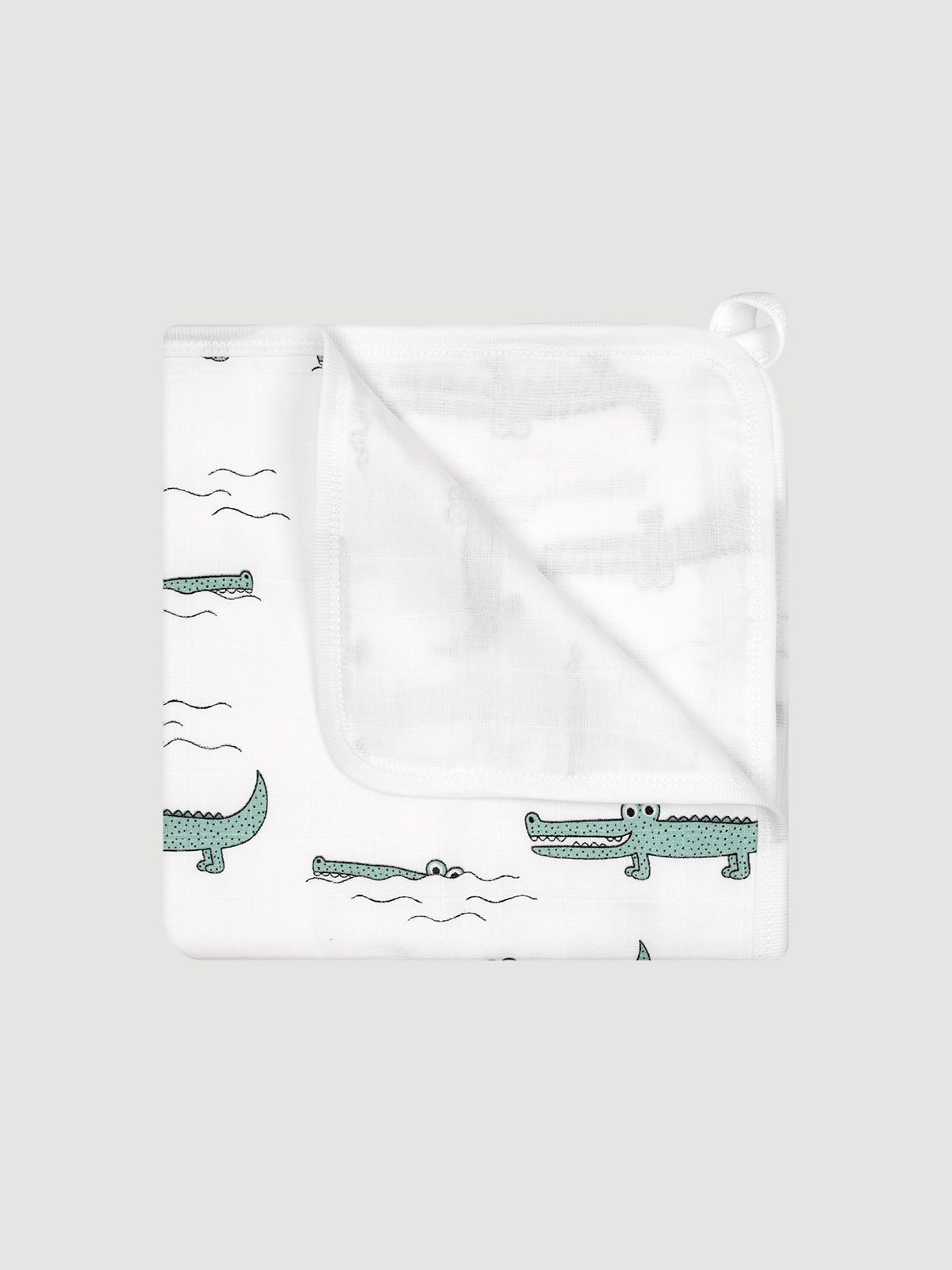 Одеяло Mjolk Крокодилы 80 x 80 см муслин - фото 2