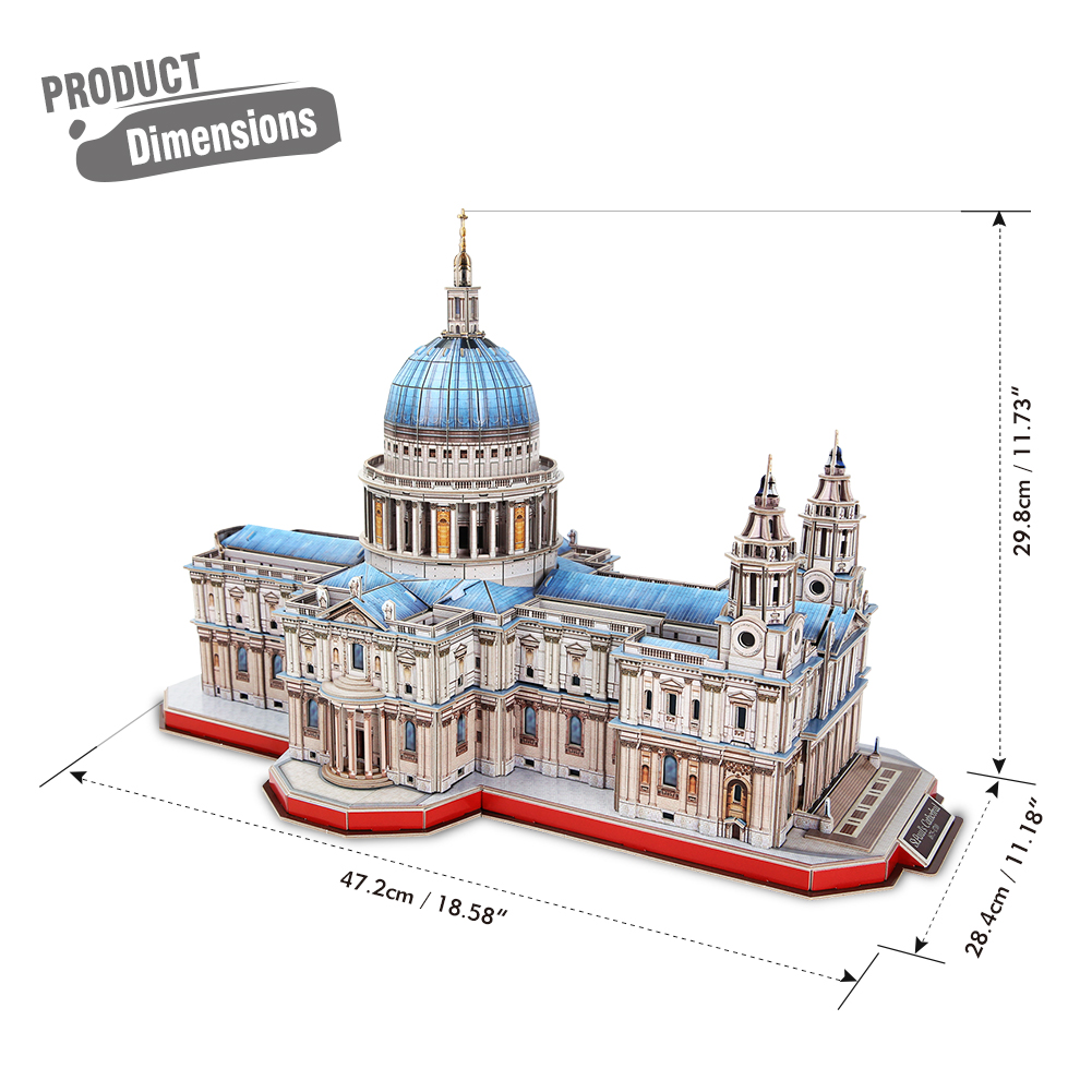 Пазл CubicFun Собор Святого Павла 643 детали 3D - фото 2