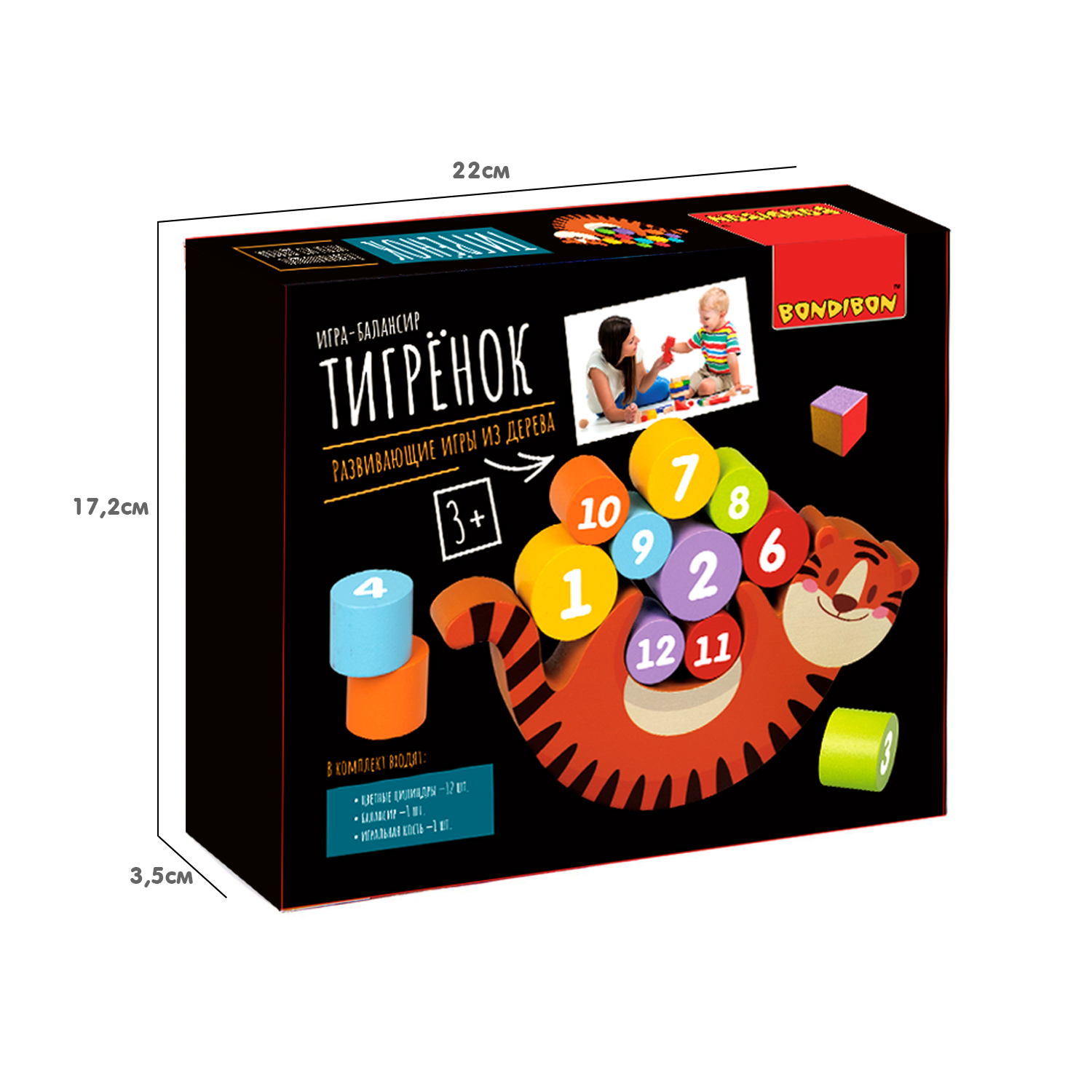 Настольная игра Bondibon балансир деревянный Тигренок - фото 10