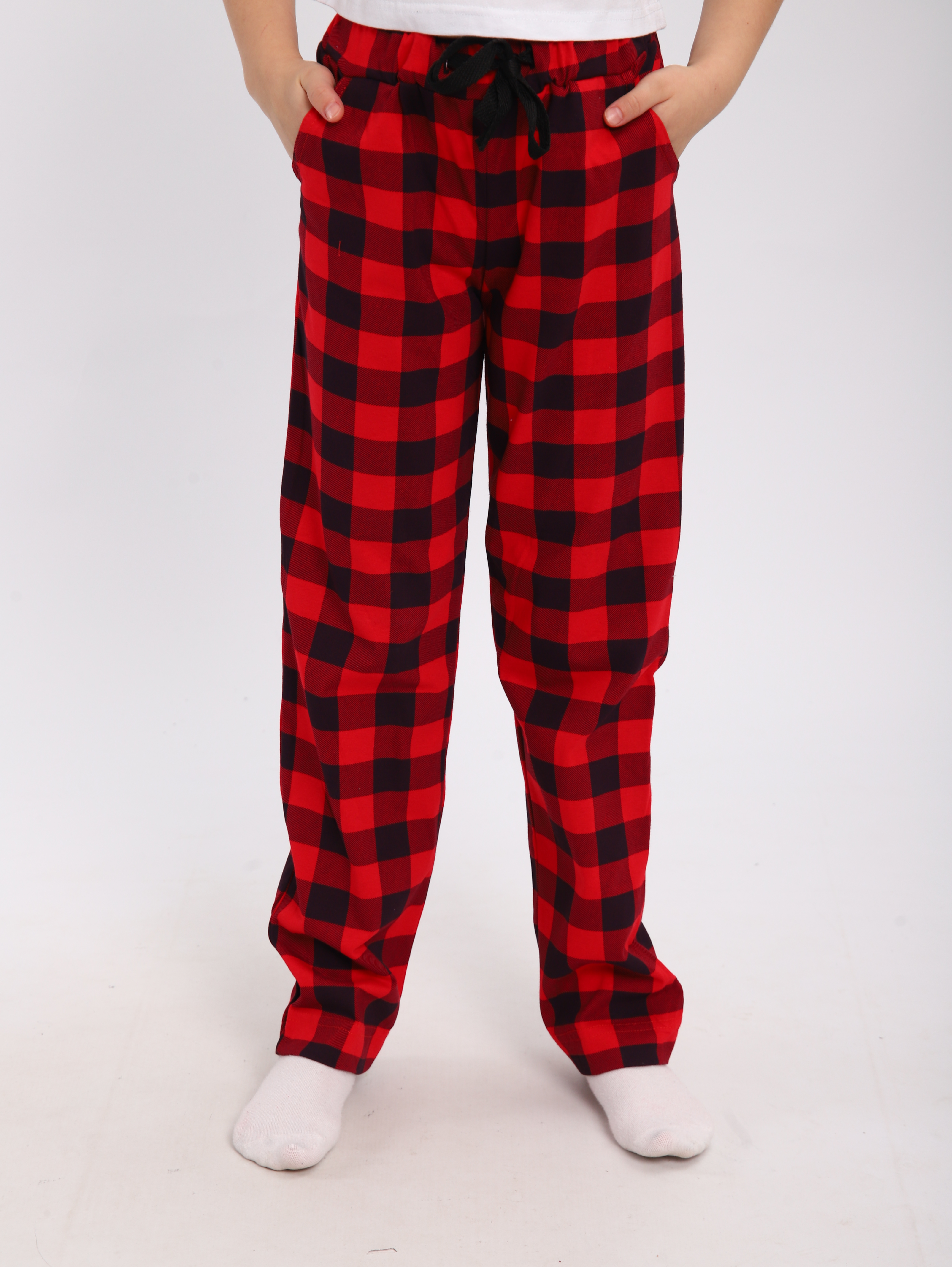 Брюки ЛАДОШКИ Брюки Матвей красная клетка - фото 7