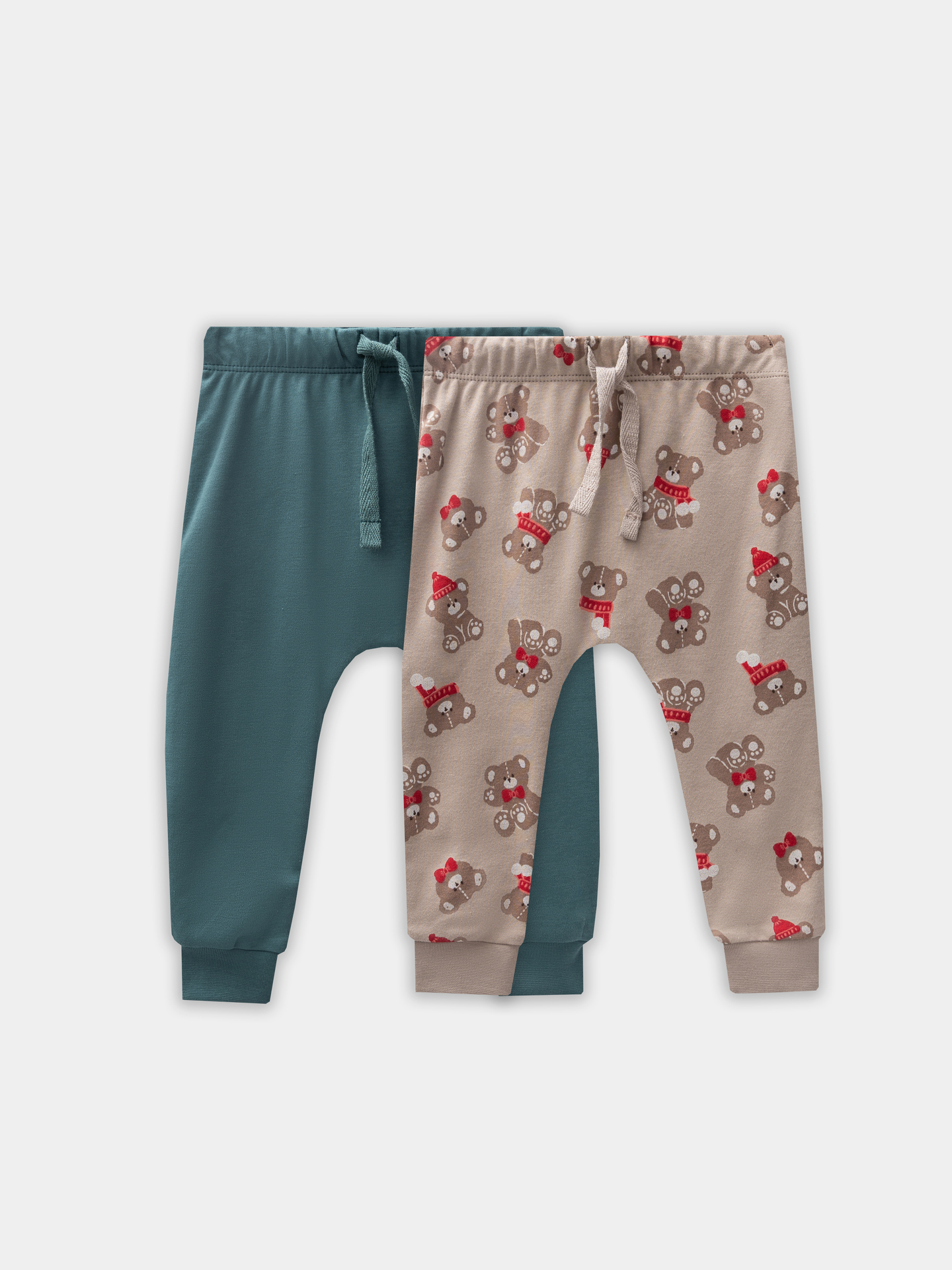 Ползунки 2 шт Mark Formelle (Марк Формэль) 85113-2/НГ мишутки на бежевом +изумруд - фото 2