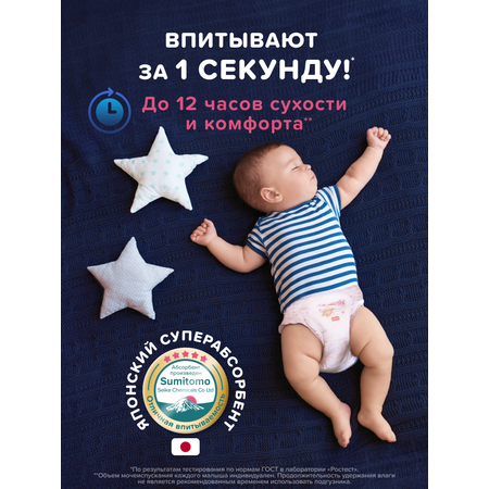 Трусики Tanoshi ночные XXL (17-25 кг) 18 шт.