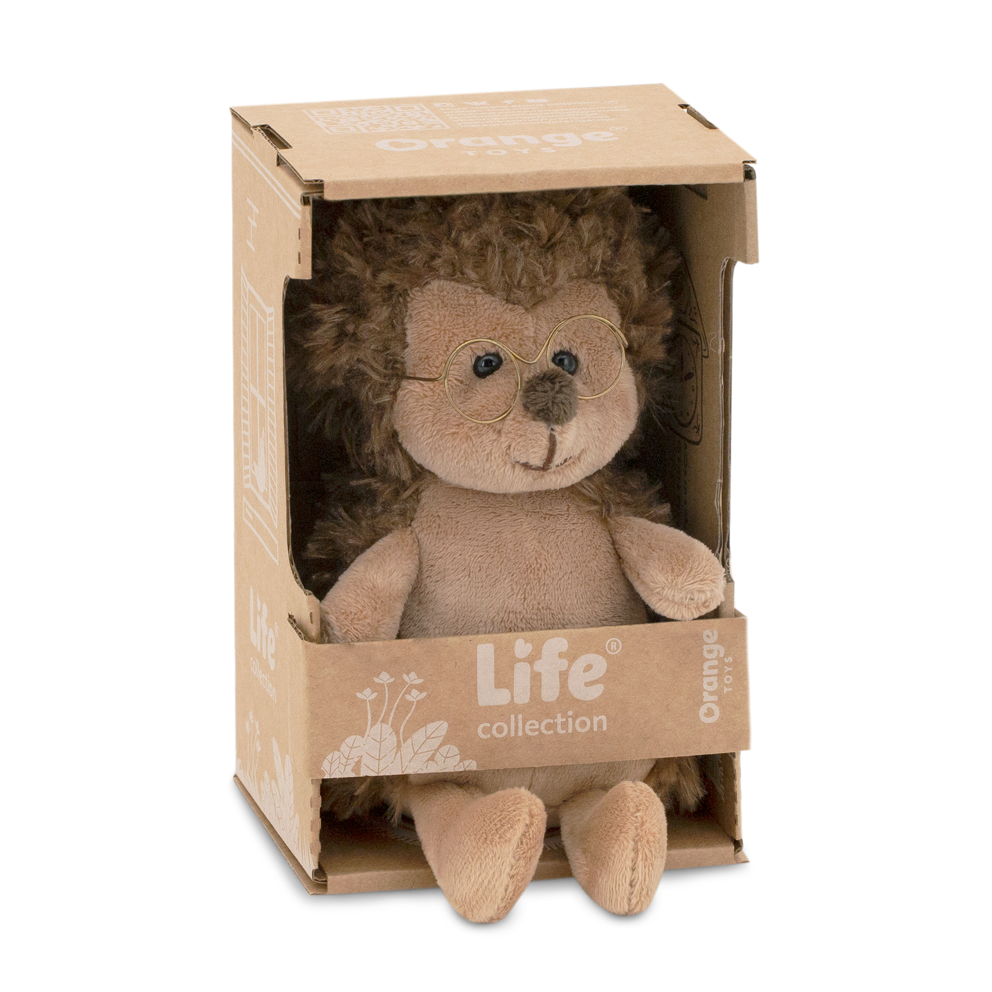 Мягкая игрушка Orange Toys Life Ёжик Колюнчик в очках 15 см - фото 2