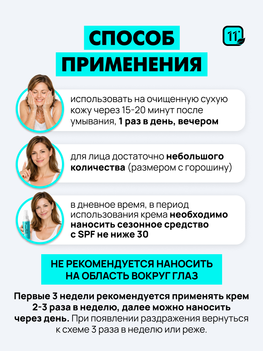 Крем 11i professional против акне и морщин, Корея 30 мл 1 шт. - фото 7