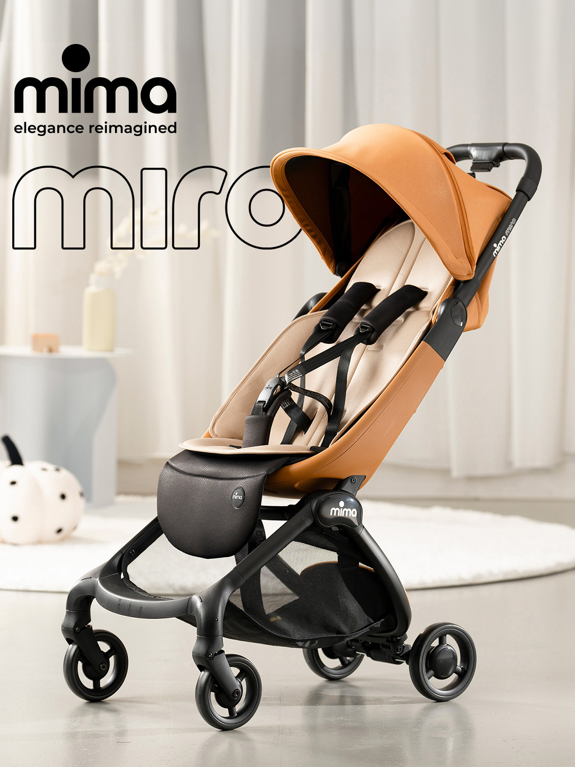 Коляска прогулочная mima Miro, цвет кофейный коричневый - фото 1