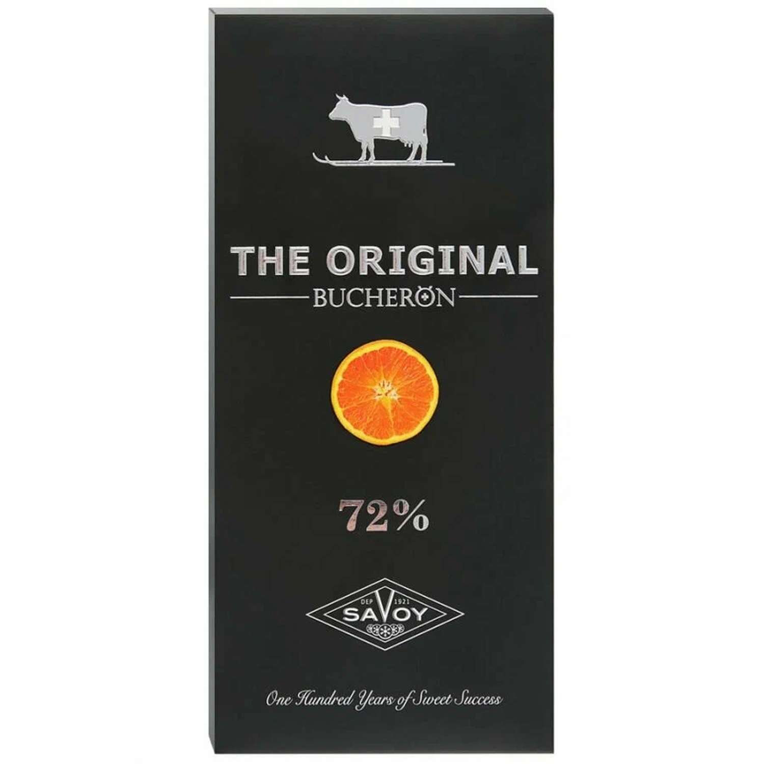 Шоколад тёмный BUCHERON The Original с кусочками апельсина 90г - фото 1