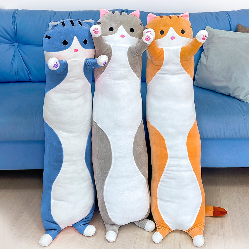 Мягкая игрушка TOTTY TOYS кот батон 130 см голубой антистресс - фото 7