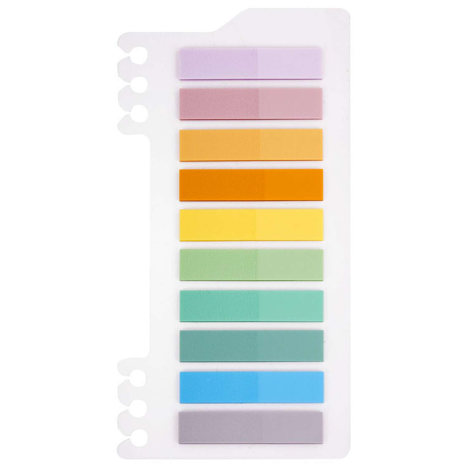 Закладки клейкие пастельные Brauberg пластиковые 45*10мм 10 цветов*20 листов - фото 2