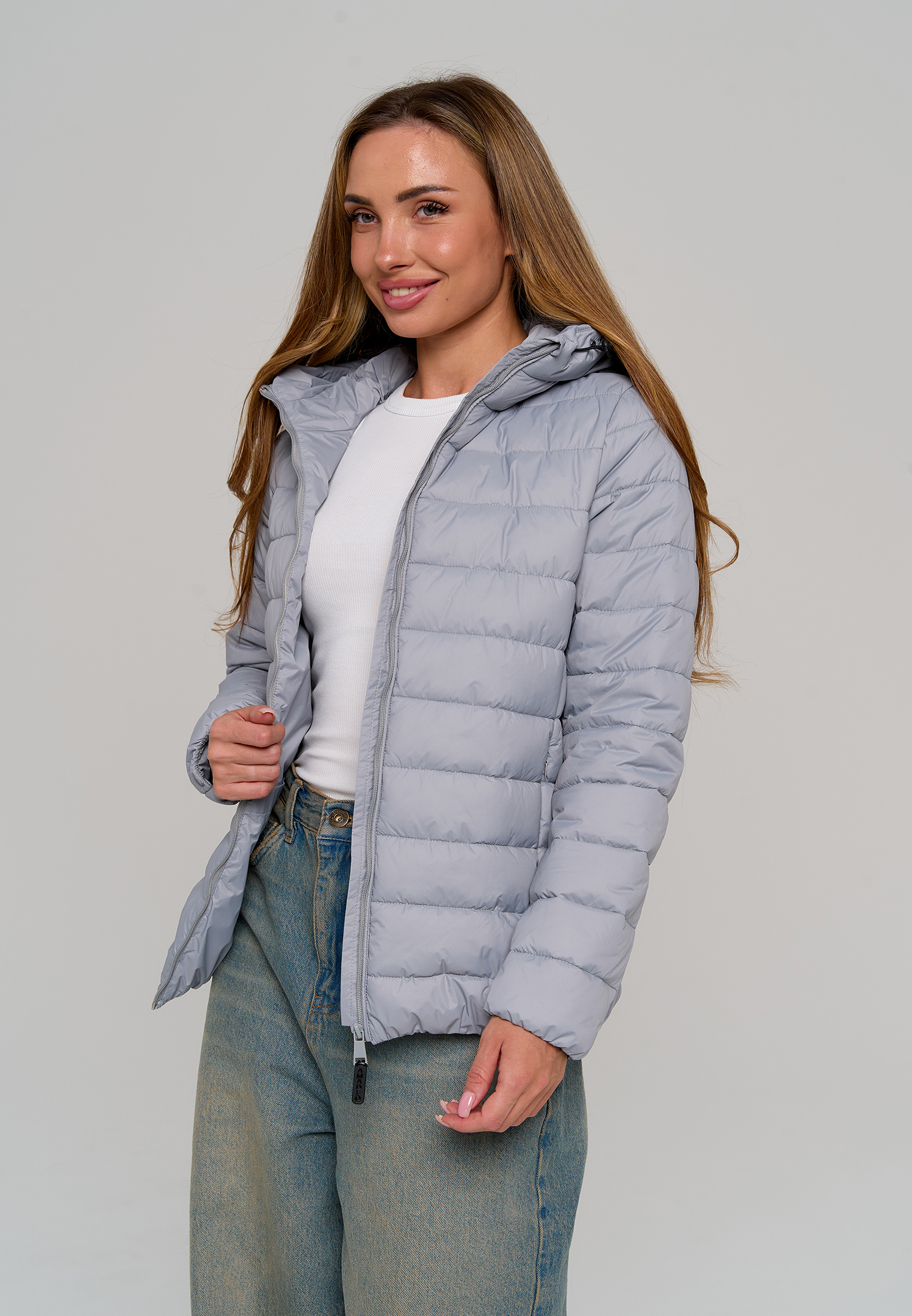 Куртка Stylish AMADEO AJ-8507-светло-серый - фото 6