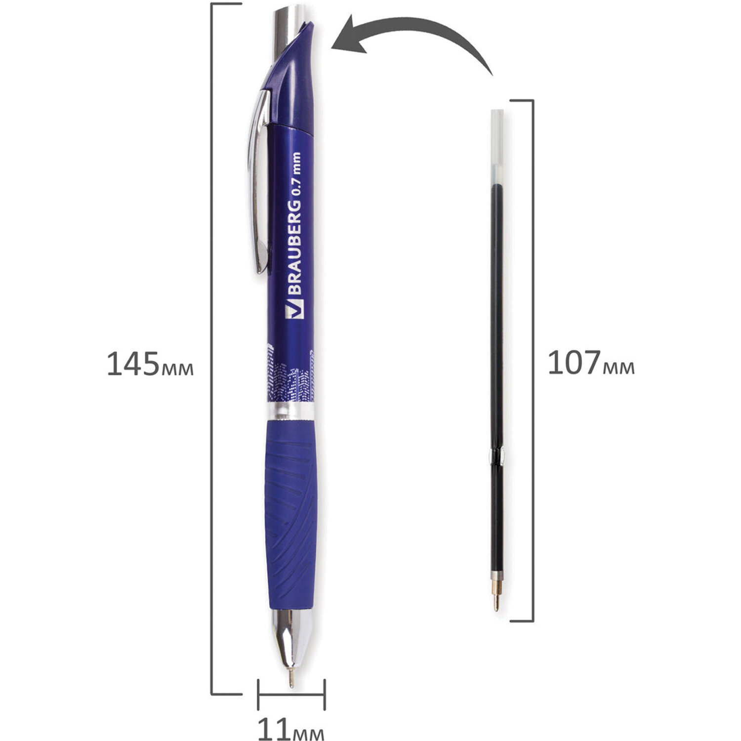 Ручка шариковая Brauberg 12 шт. - фото 9