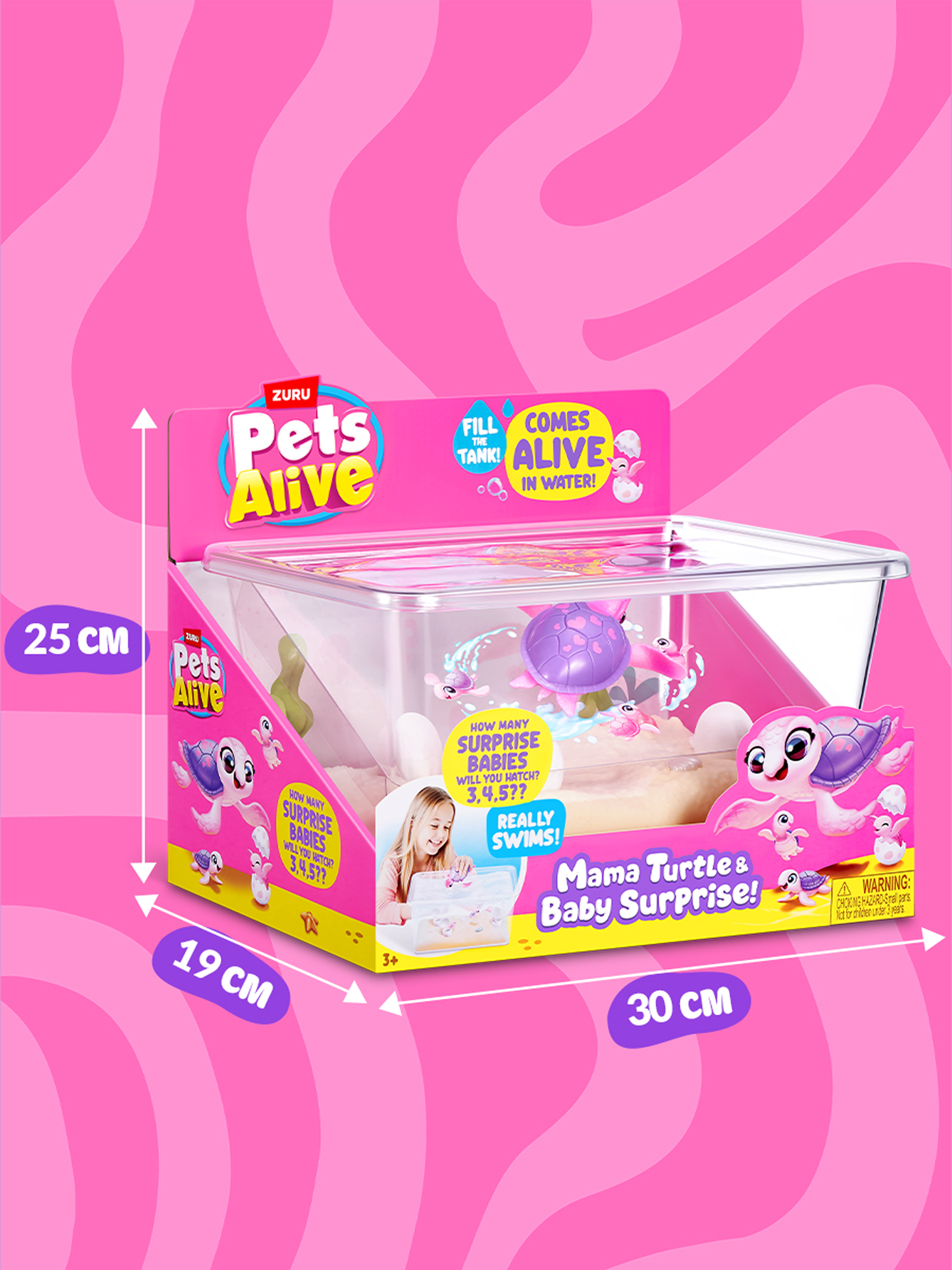 Игровой набор Zuru Pets Alive Мама черепаха с малышами - фото 3
