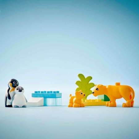 Конструктор LEGO DUPLO Семейства диких животных блочный