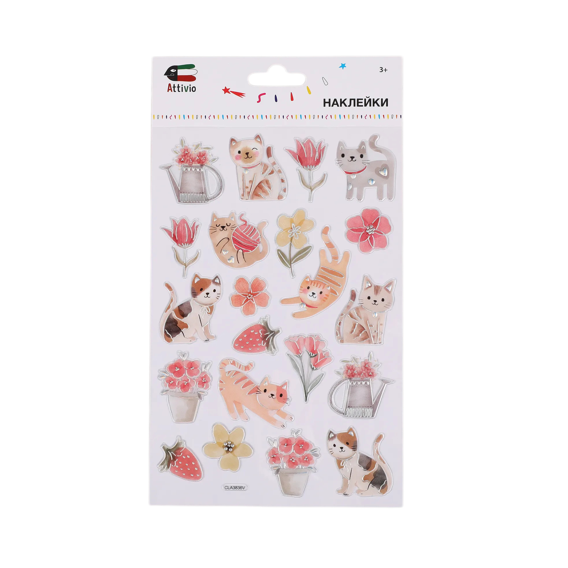 Наклейки Attivio Котики и цветы - фото 1